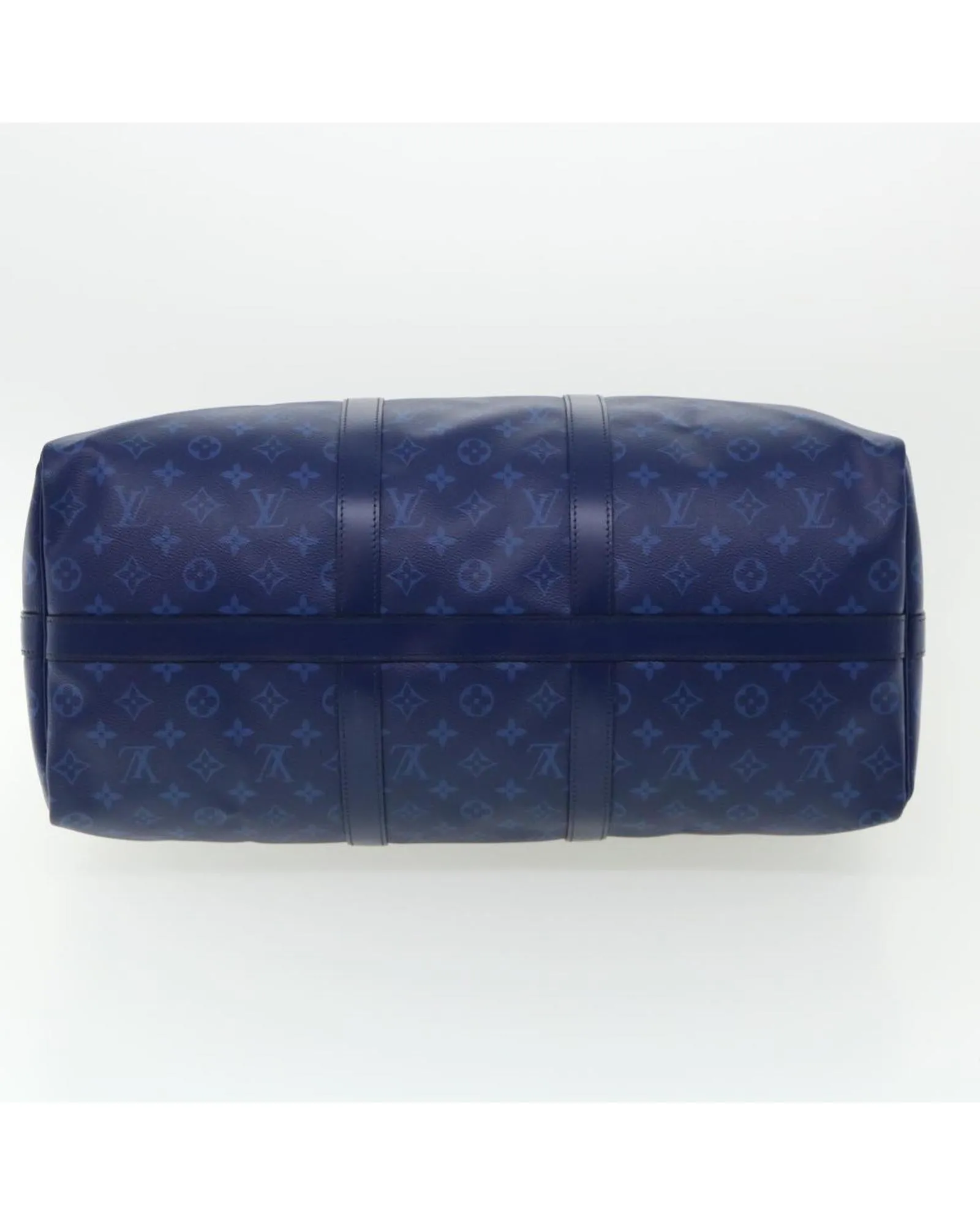 Monogram Split Keepall Bandouliere 50 Boston Bag - Blue Canvas