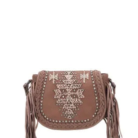 Montana West Aztec Collection Crossbody Bag - Brown - MW1128-8360BR