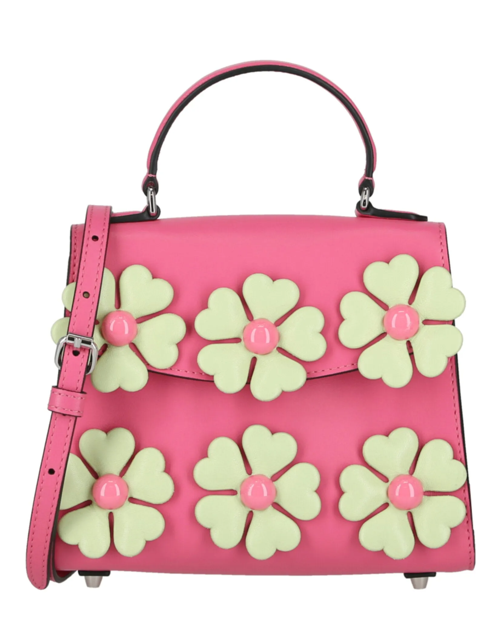 Moschino Floral Applique Satchel