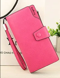 new style Multicolor Ms. wax leather wallet female long paragraph leather wallets Purse for women free shipping 13848-3