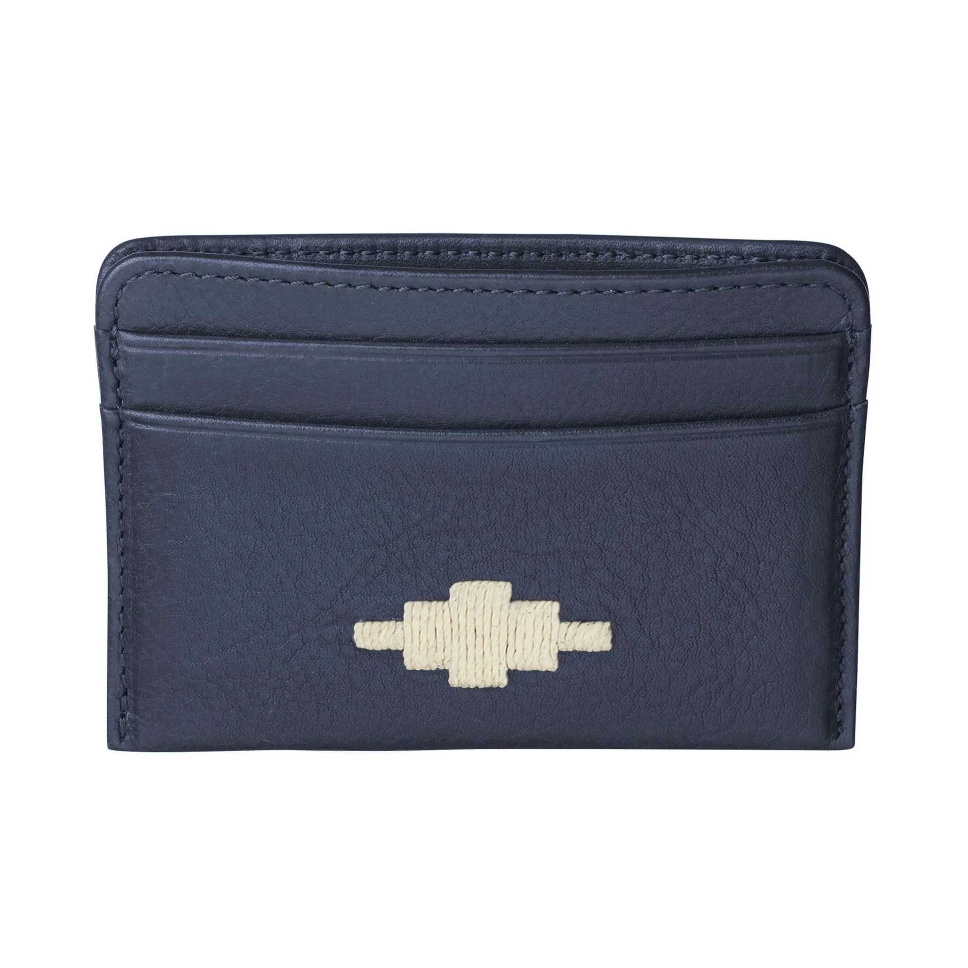 PAMPEANO - Rombo Card Slip - Navy Leather