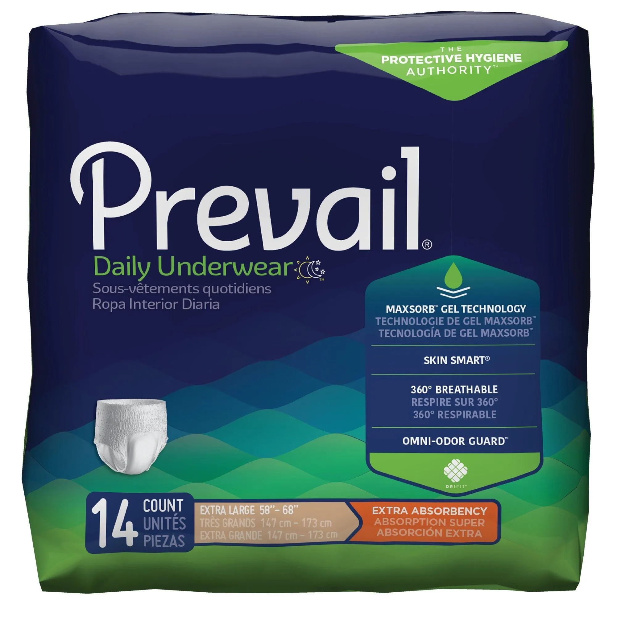 Prevail Daily Disposable Underwear, Extra Absorbency