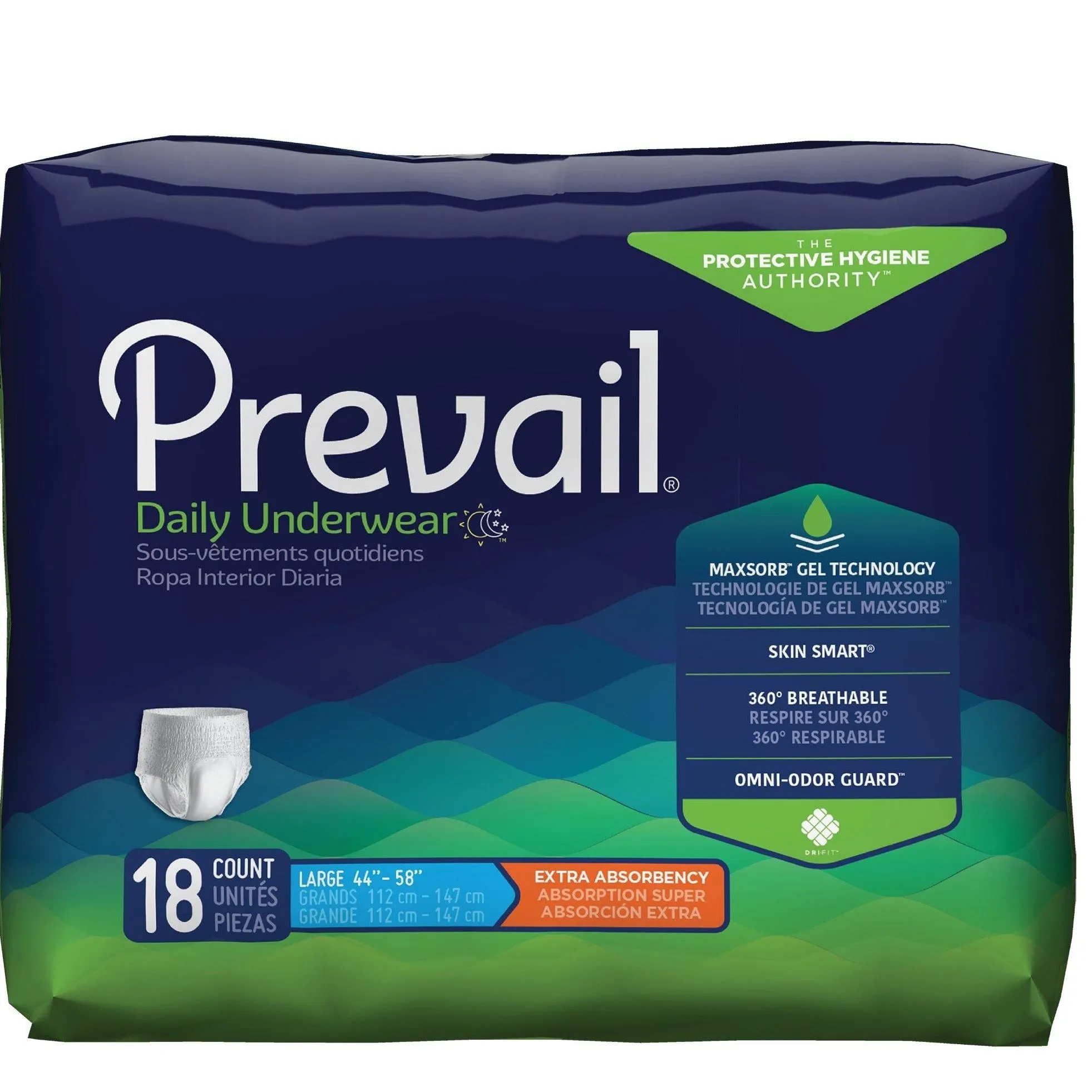 Prevail Daily Disposable Underwear, Extra Absorbency