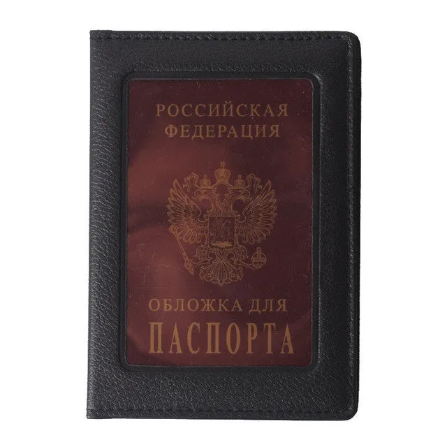 Pu Leather Russian Passport Cover Business Case Fashion Designer Credit Card Holder Passport Holder-- BIH006 PM49