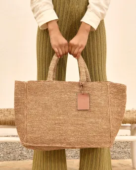 Raffia Sunset Bag Large Tan