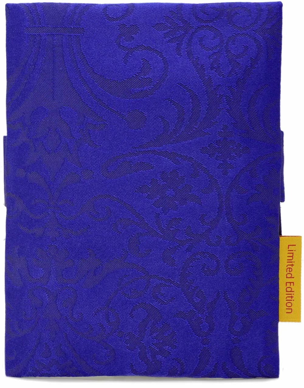 Royal Purple foldover pouch in English silk brocade. Standard size.