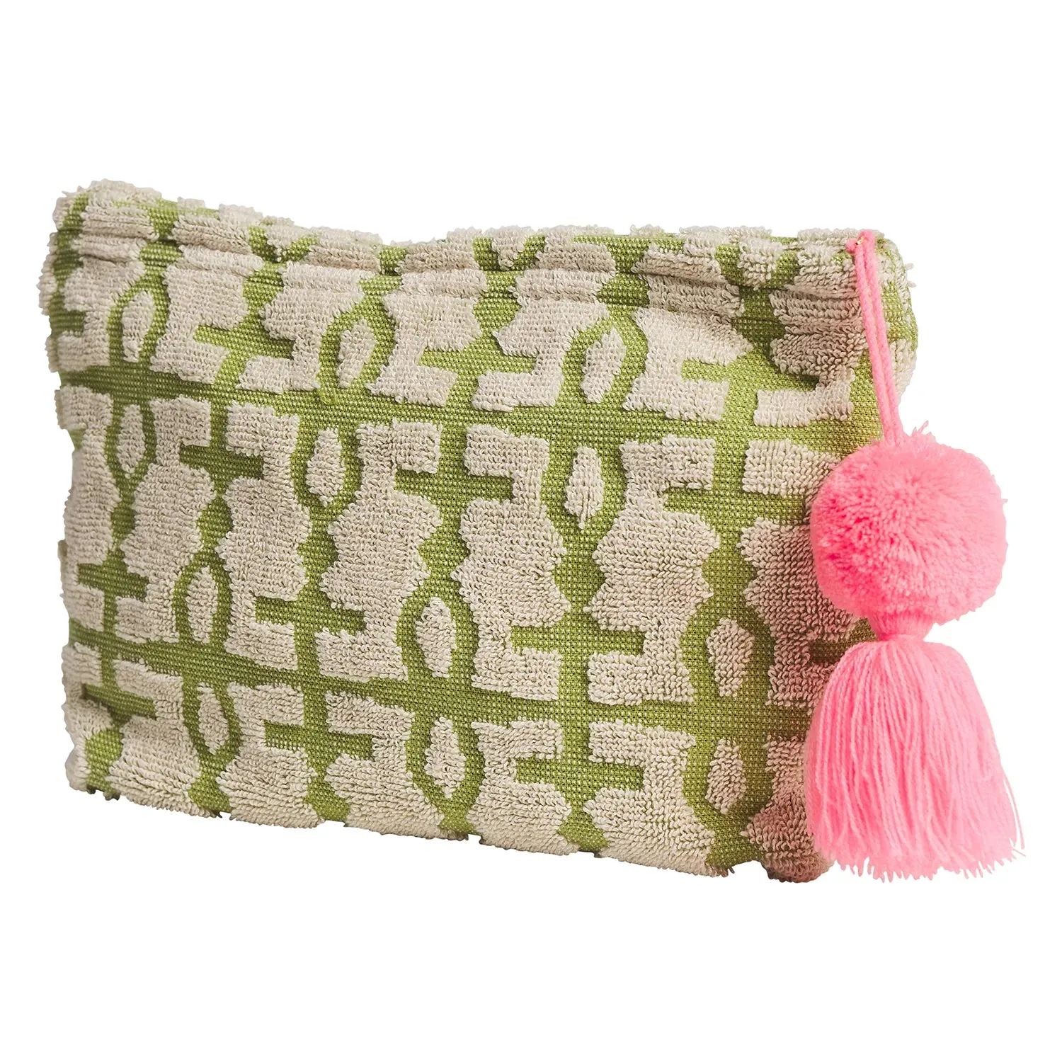 Sage x Clare 	 Amata Terry Pouch - Palm