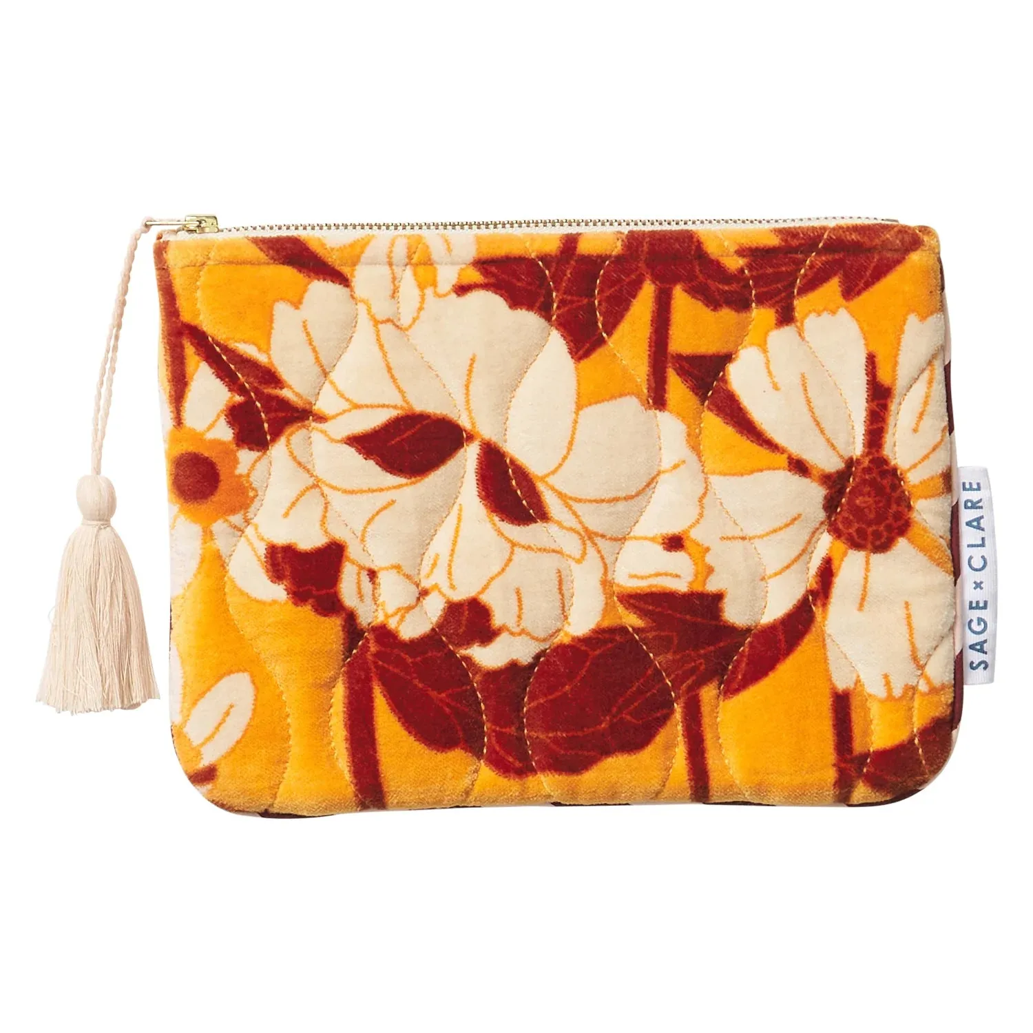 Sage x Clare Bernanda Velvet Pouch - Valencia