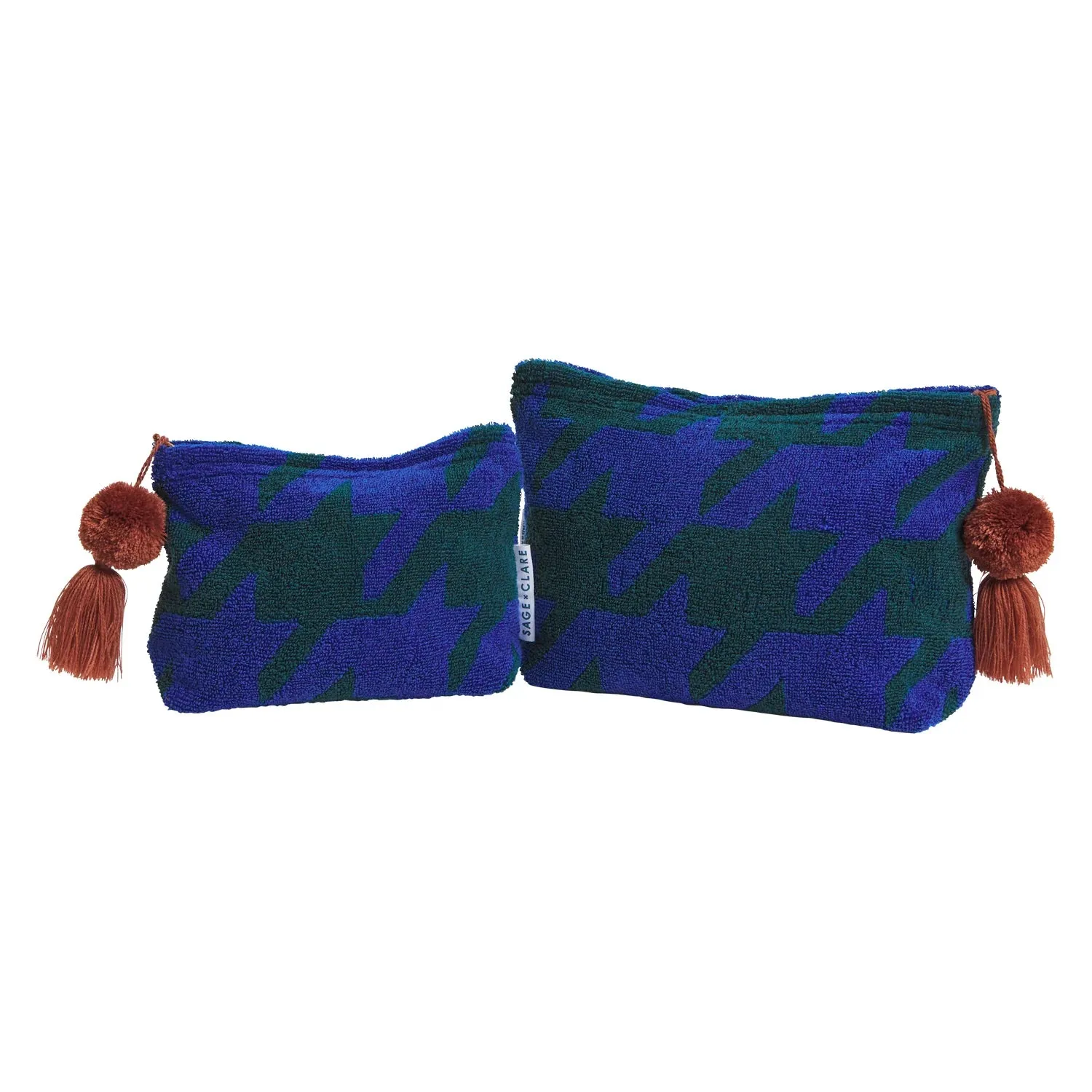 Sage x Clare Vinita Terry Pouch Lapis