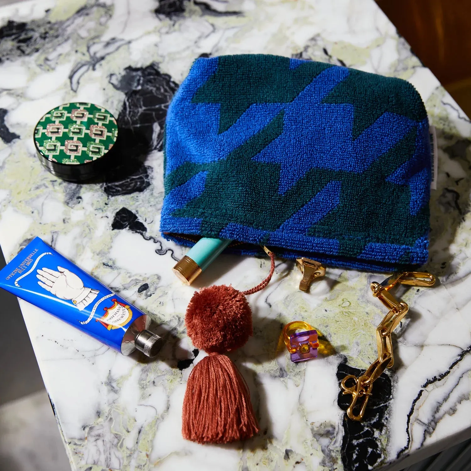 Sage x Clare Vinita Terry Pouch Lapis