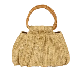 Serifos Mini Bamboo Raffia Straw Bag