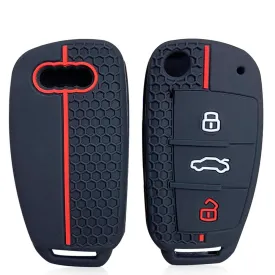 Silicone Car Key Cases Cover Fob For  A1 A3 A6 C5 C6 Q3 Q2 Q7 TT TTS R8 S3 S6 RS3 RS6 A4 Accessories Keychain Portachiavi