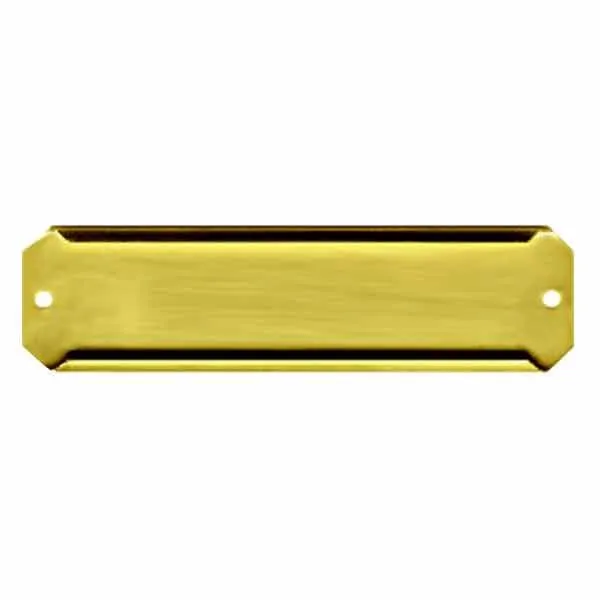 Slotted Brass Label Holders, 1 x 3-1/2 inch length