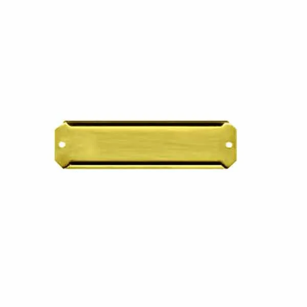 Slotted Brass Label Holders, 1/2 x 2 inch length