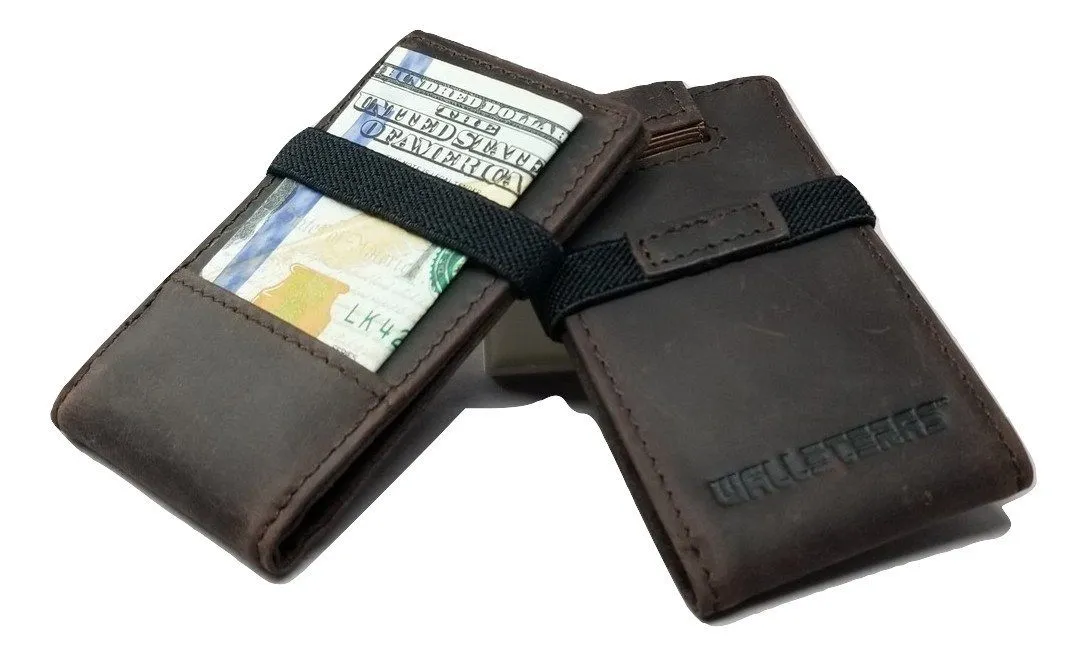 Smallest Card Holder Wallet in Dark Brown - POKET-R1