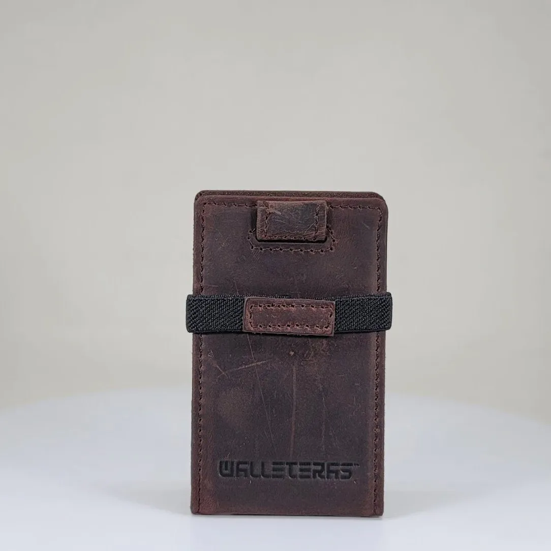 Smallest Card Holder Wallet in Dark Brown - POKET-R1