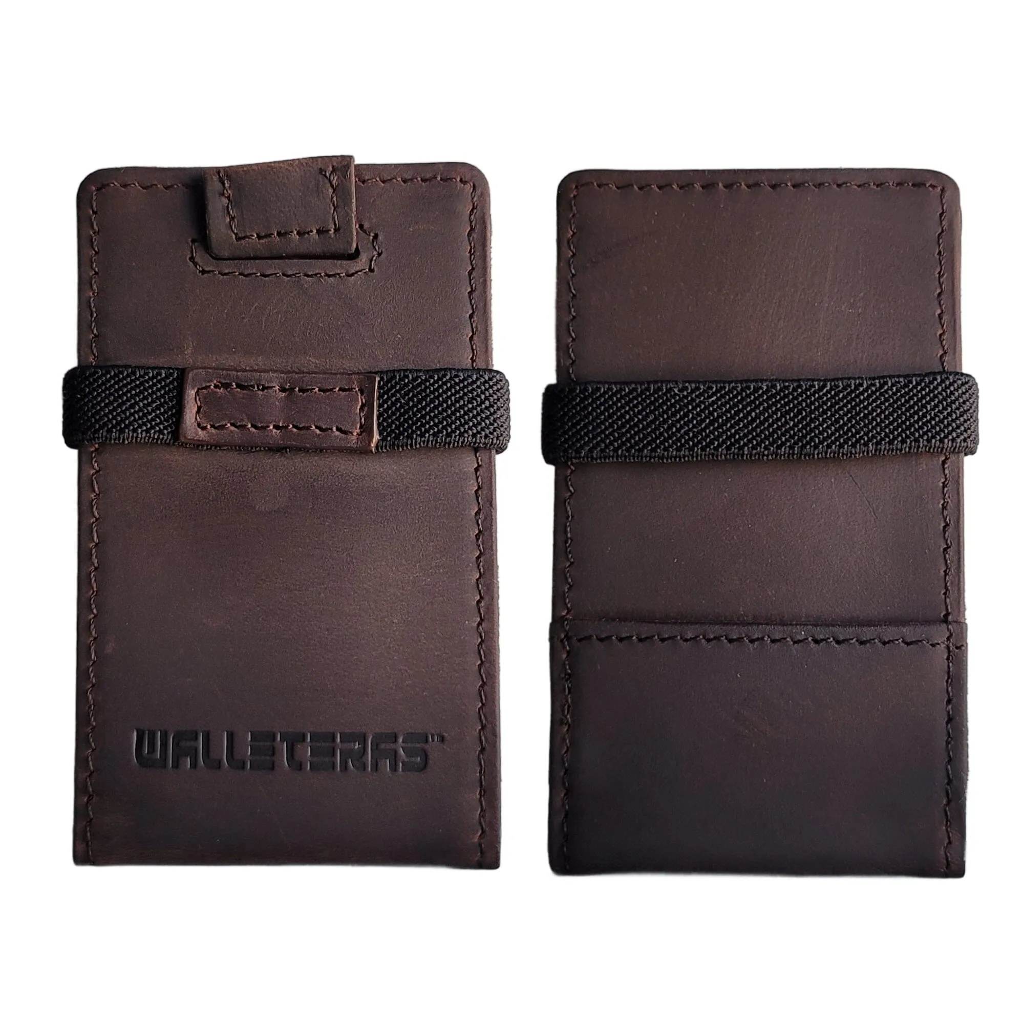 Smallest Card Holder Wallet in Dark Brown - POKET-R1