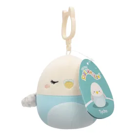 Squishmallows 3.5 Inch Plush Clip-On S20 Tycho Blue And White Parakeet