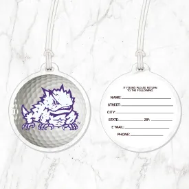 TCU Golf Ball Luggage Tag