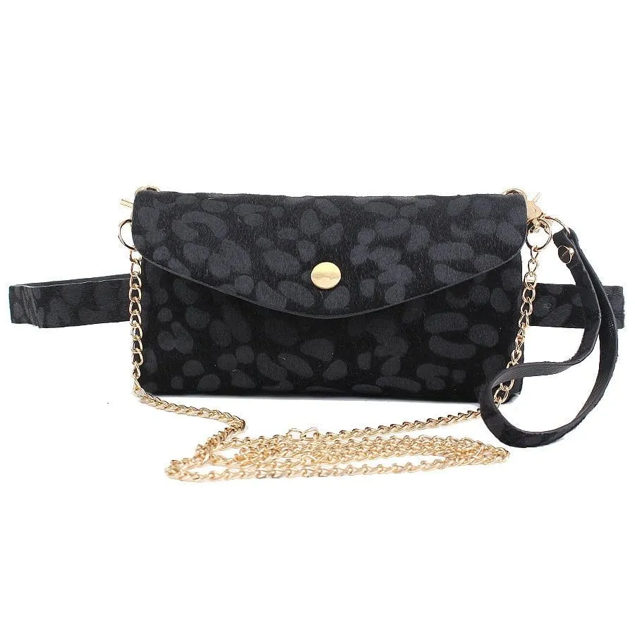 TG10083 Fur Cheetah Convertible Crossbody/Fanny Pack