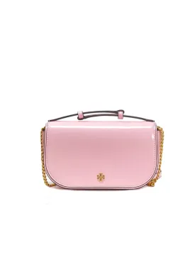 Tory Burch Pink Plie Emerson Patent Top Handle Crossbody