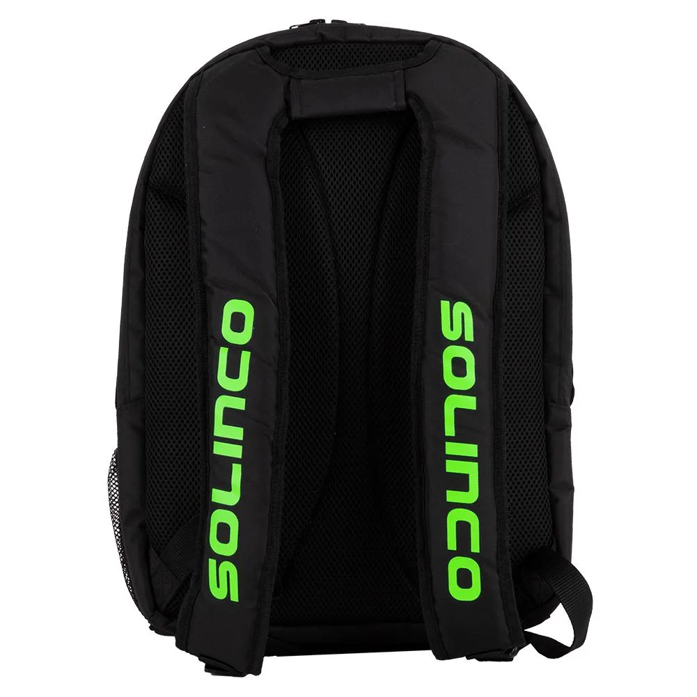 Tour Team Tennis Backpack Black and Neon Green