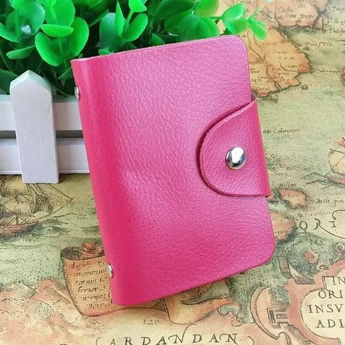 Tracking service 100% Genuine leather card holder , Wholesale card case wallet cc05