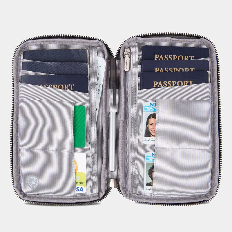 Travelon RFID Blocking Family Passport Zip Wallet