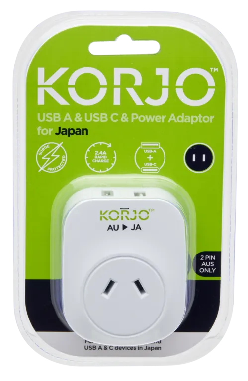 USB A C & Power Adaptor for Japan (USB ACJA)