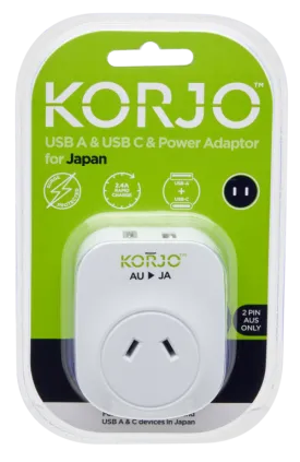 USB A C & Power Adaptor for Japan (USB ACJA)