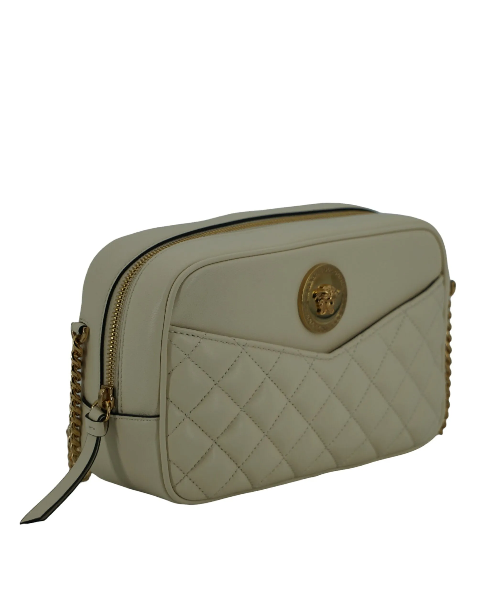 Versace Medusa Creme & Gold Camera Shoulder bag S