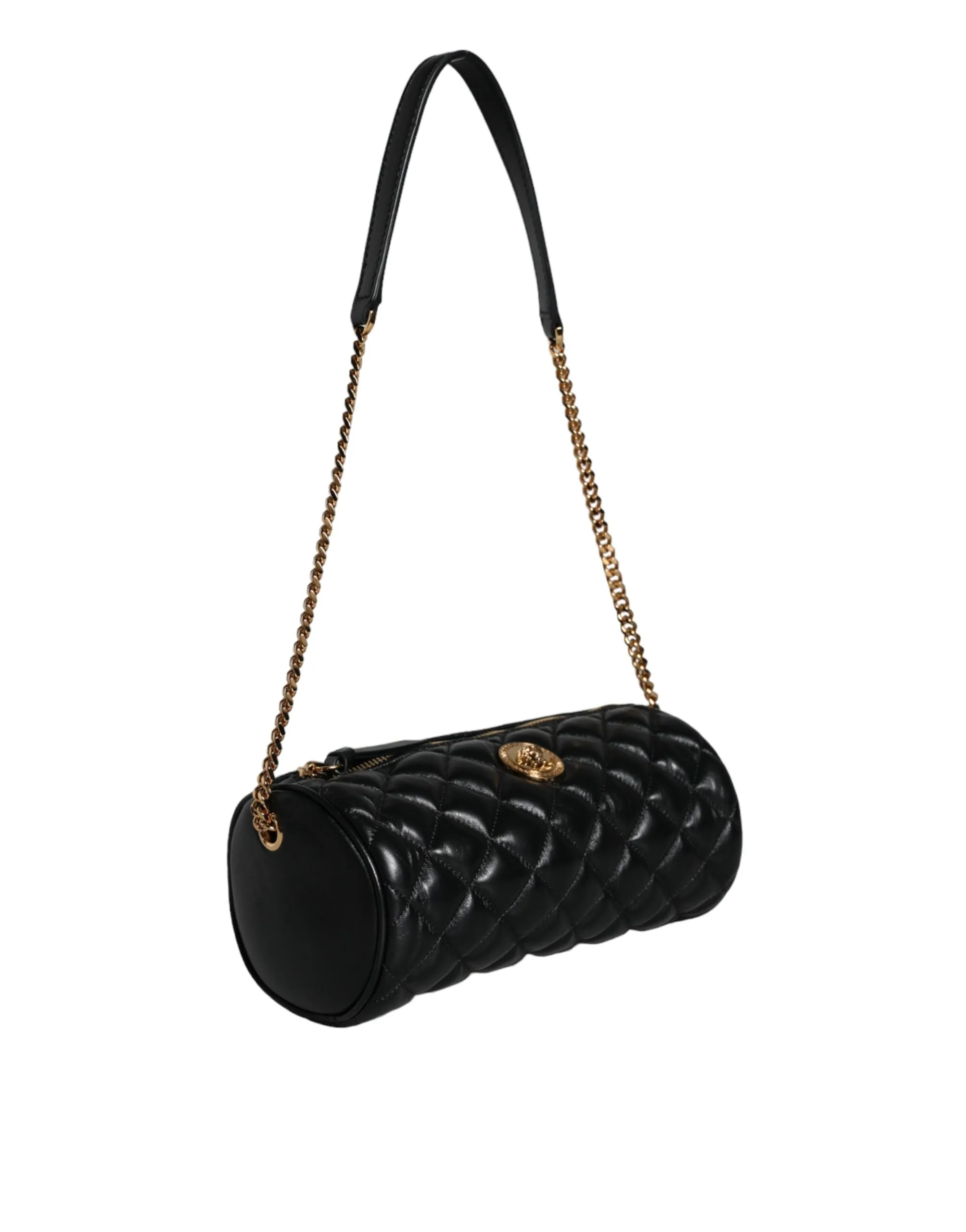 Versace Medusa Gloss Black Shoulder Bag