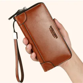 Vintage Long Wallet Business Handbag For Men