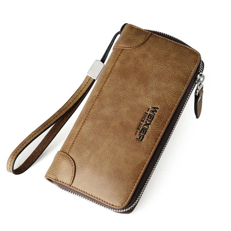 Vintage Long Wallet Business Handbag For Men