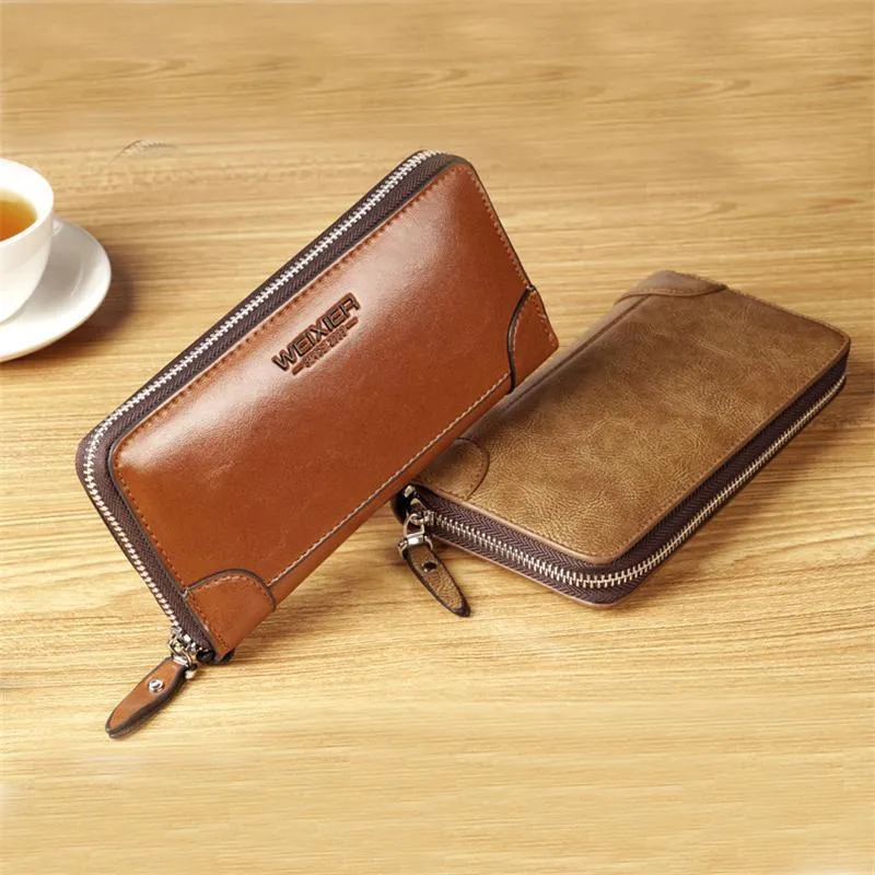 Vintage Long Wallet Business Handbag For Men