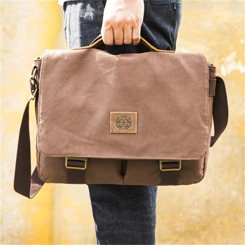 Vintage New Canvas Shoulder Handbags for Men