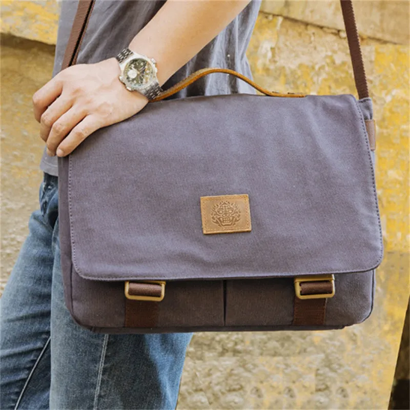 Vintage New Canvas Shoulder Handbags for Men