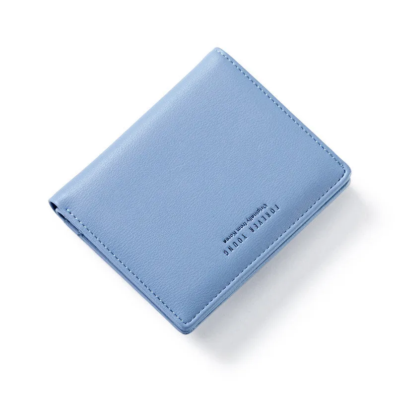 Women Lovely Leather Zipper Wallet Fashion Lady Portable Multifunction Small Solid Color Change Purse Hot Female Clutch Carteras