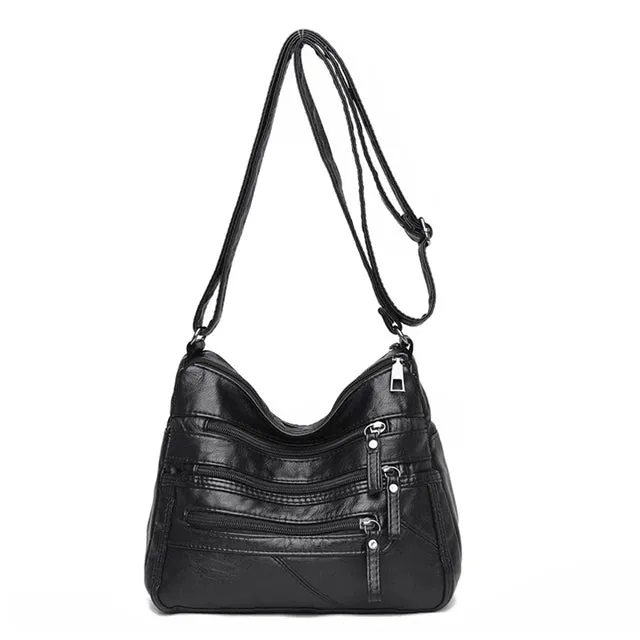 Women Shoulder Bag Multi-Layer Pockets Classic Crossbody Bag