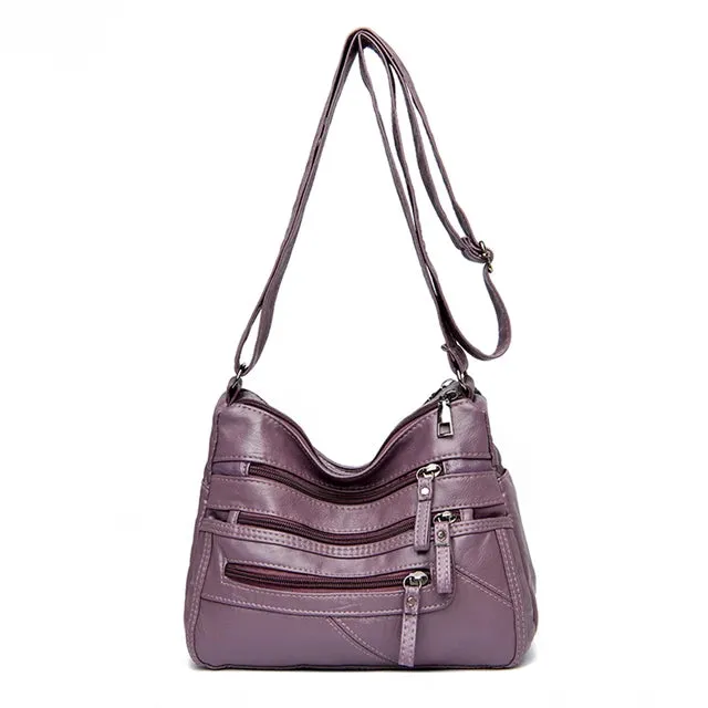 Women Shoulder Bag Multi-Layer Pockets Classic Crossbody Bag