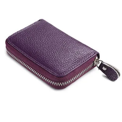 Women zipper credit card holder Patent leather fashion cardholder extendable id holder bags by 8 colors