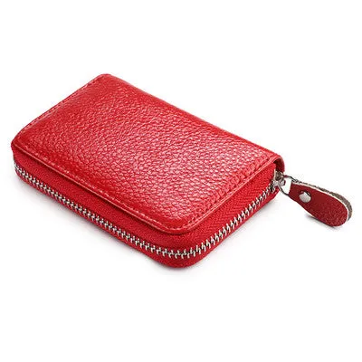 Women zipper credit card holder Patent leather fashion cardholder extendable id holder bags by 8 colors